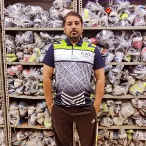 SAI Grey Black Sports Polo Jersey