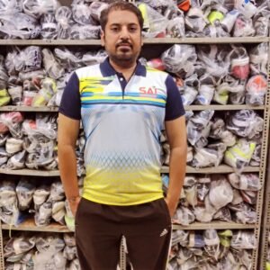 SAI Sky Blue Yellow Sports Polo Jersey