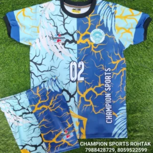 Champion Thunder Blue Sports Jersey Kit